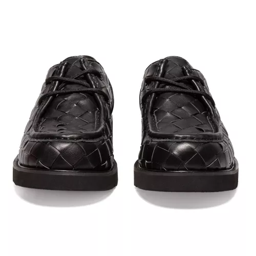 Replica Bottega Veneta BV Leather Shoes For Women #1387969 $145.00 USD for Wholesale