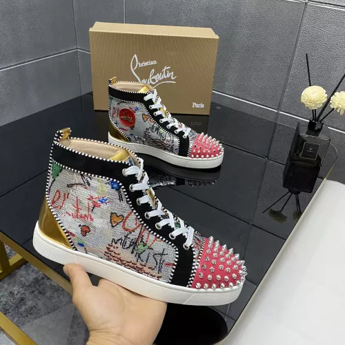 Wholesale Christian Louboutin High Top Shoes For Men #1388037 $96.00 USD, Wholesale Quality Replica Christian Louboutin High Top Shoes