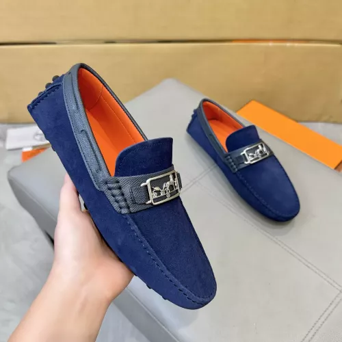 Replica Hermes Leather Shoes For Men #1388089 $98.00 USD for Wholesale