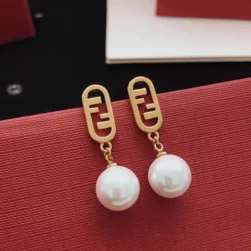 Wholesale Fendi Earrings For Women #1390013 $27.00 USD, Wholesale Quality Replica Fendi Earrings