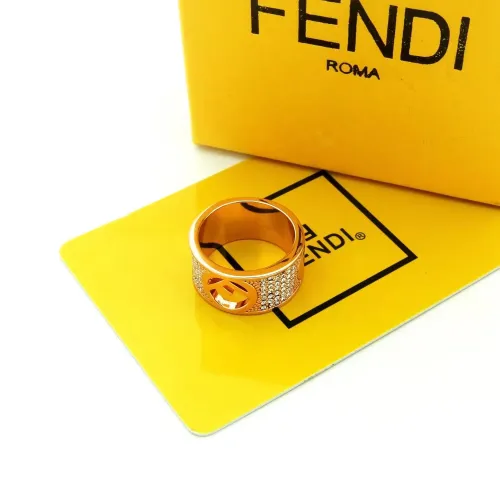 Replica Fendi Rings In Rose Gold #1390584 $25.00 USD for Wholesale