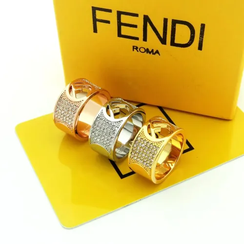 Replica Fendi Rings In Gold #1390585 $25.00 USD for Wholesale