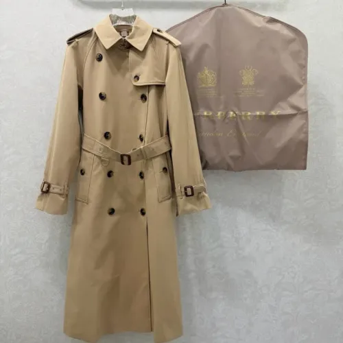 Wholesale Burberry Trench Coat Long Sleeved For Women #1390955 $190.00 USD, Wholesale Quality Replica Burberry Trench Coat