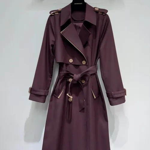 Wholesale Burberry Trench Coat Long Sleeved For Women #1391098 $132.00 USD, Wholesale Quality Replica Burberry Trench Coat