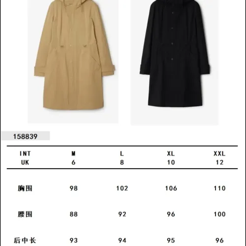 Replica Burberry Trench Coat Long Sleeved For Women #1391100 $170.00 USD for Wholesale