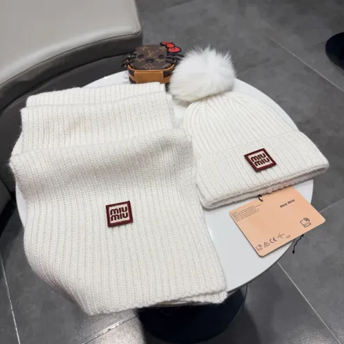 Wholesale MIU MIU Hat and Scarf Set #1391476 $64.00 USD, Wholesale Quality Replica MIU MIU Hat and Scarf and Glove Set