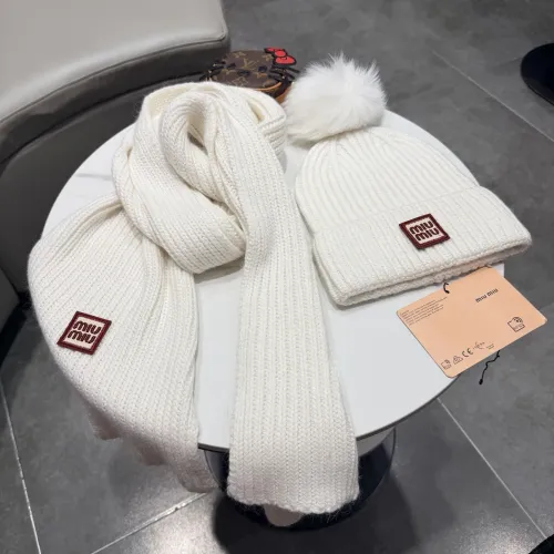 Replica MIU MIU Hat and Scarf Set #1391476 $64.00 USD for Wholesale
