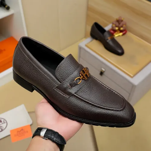 Replica Hermes Leather Shoes For Men #1391575 $85.00 USD for Wholesale