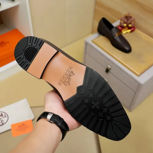 Replica Hermes Leather Shoes For Men #1391575 $85.00 USD for Wholesale