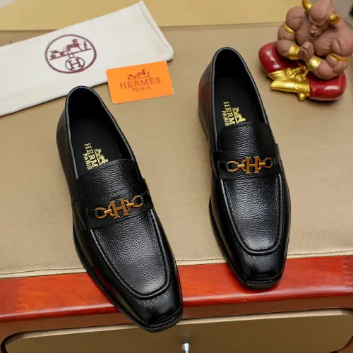Replica Hermes Leather Shoes For Men #1391576 $85.00 USD for Wholesale