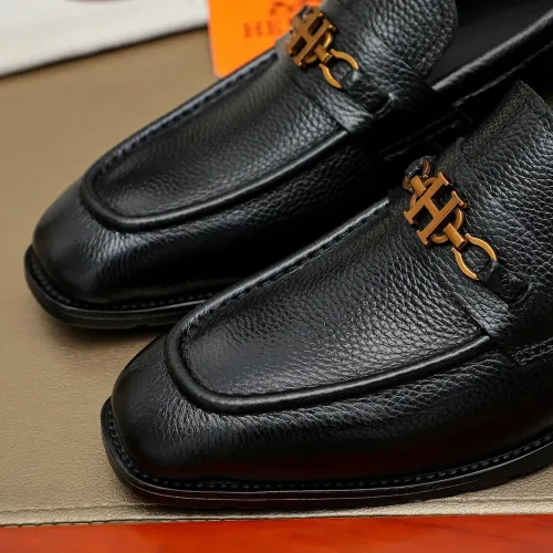 Replica Hermes Leather Shoes For Men #1391576 $85.00 USD for Wholesale