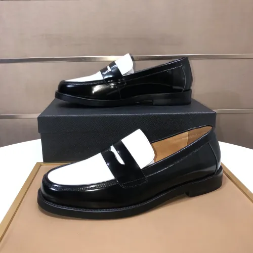 Wholesale Prada Leather Shoes For Men #1391578 $92.00 USD, Wholesale Quality Replica Prada Leather Shoes