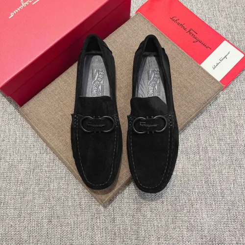 Replica Salvatore Ferragamo Leather Shoes For Men #1391603 $82.00 USD for Wholesale
