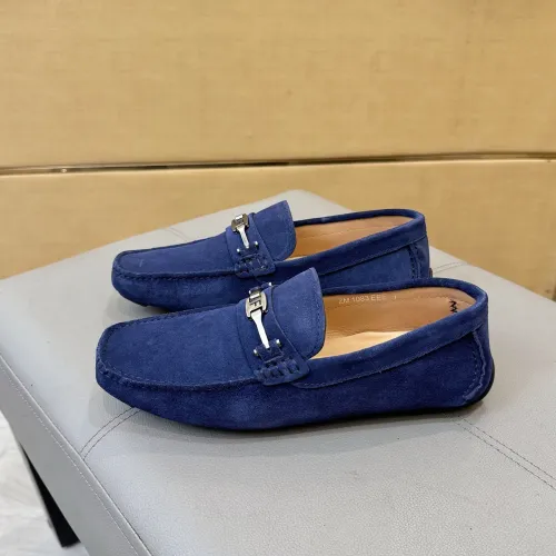 Replica Salvatore Ferragamo Leather Shoes For Men #1391716 $96.00 USD for Wholesale