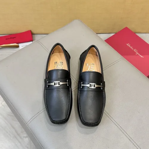 Replica Salvatore Ferragamo Leather Shoes For Men #1391730 $96.00 USD for Wholesale