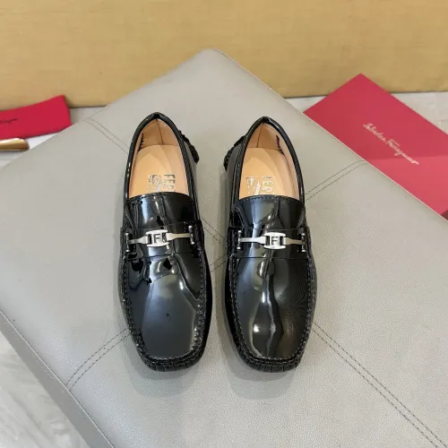 Replica Salvatore Ferragamo Leather Shoes For Men #1391734 $96.00 USD for Wholesale