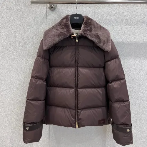 Wholesale Fendi Down Feather Coat Long Sleeved For Women #1391741 $290.91 USD, Wholesale Quality Replica Fendi Down Feather Coat
