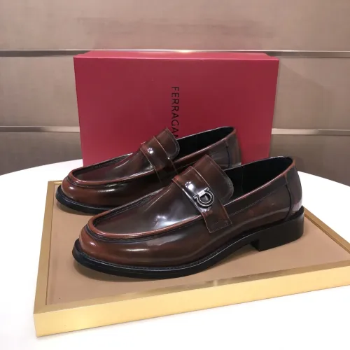Wholesale Salvatore Ferragamo Leather Shoes For Men #1391771 $100.00 USD, Wholesale Quality Replica Salvatore Ferragamo Leather Shoes
