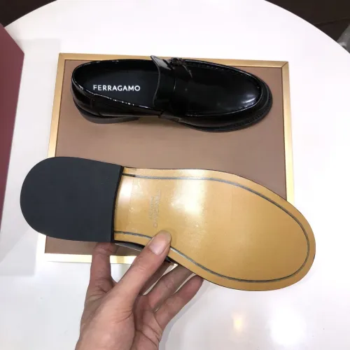 Replica Salvatore Ferragamo Leather Shoes For Men #1391772 $100.00 USD for Wholesale