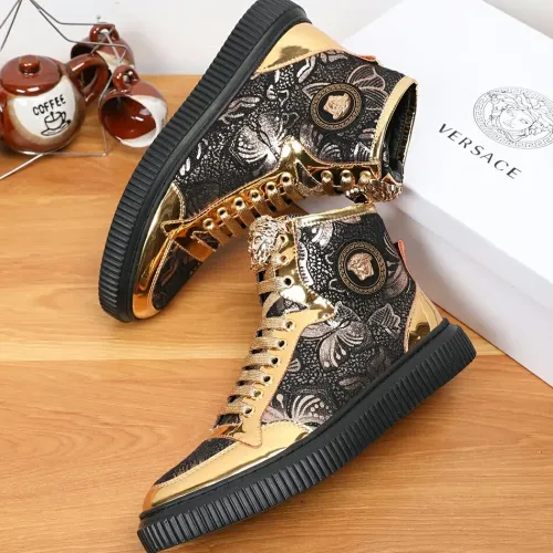 Wholesale Versace High Tops Shoes For Men #1391804 $76.00 USD, Wholesale Quality Replica Versace High Tops Shoes