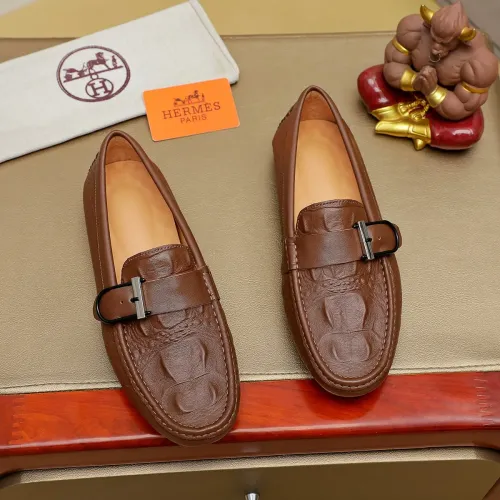 Wholesale Hermes Leather Shoes For Men #1391864 $72.00 USD, Wholesale Quality Replica Hermes Leather Shoes