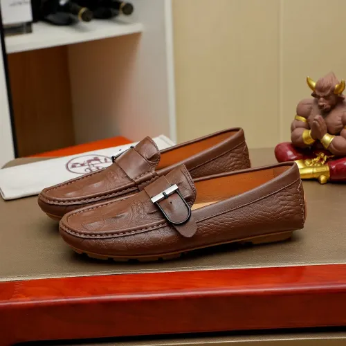 Replica Hermes Leather Shoes For Men #1391864 $72.00 USD for Wholesale