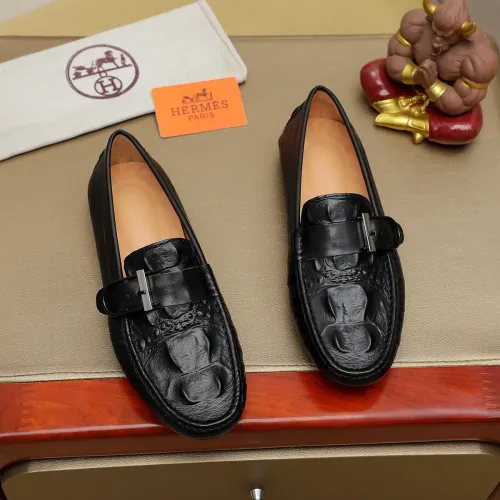 Wholesale Hermes Leather Shoes For Men #1391865 $72.00 USD, Wholesale Quality Replica Hermes Leather Shoes