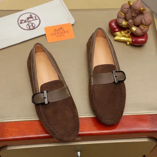 Wholesale Hermes Leather Shoes For Men #1391866 $72.00 USD, Wholesale Quality Replica Hermes Leather Shoes