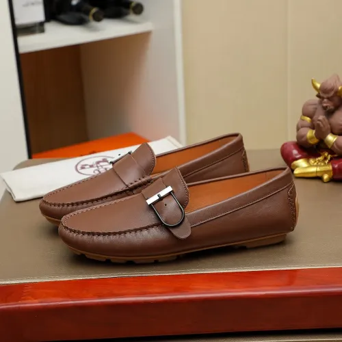 Replica Hermes Leather Shoes For Men #1391870 $72.00 USD for Wholesale