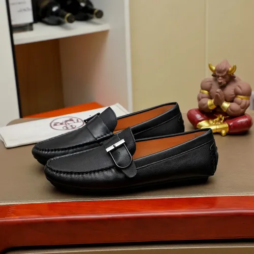 Replica Hermes Leather Shoes For Men #1391871 $72.00 USD for Wholesale