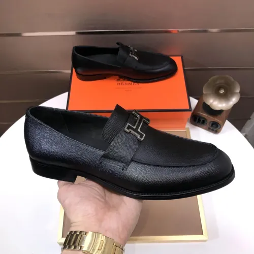 Replica Hermes Leather Shoes For Men #1391924 $98.00 USD for Wholesale