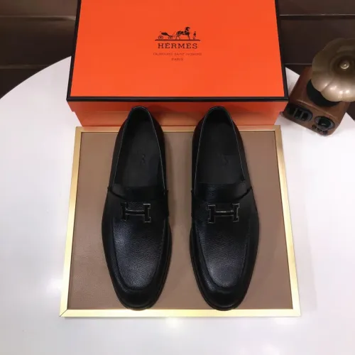 Replica Hermes Leather Shoes For Men #1391924 $98.00 USD for Wholesale