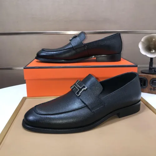 Replica Hermes Leather Shoes For Men #1391924 $98.00 USD for Wholesale