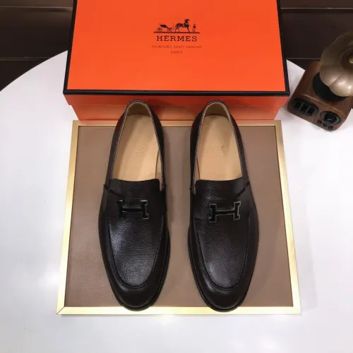 Replica Hermes Leather Shoes For Men #1391925 $98.00 USD for Wholesale