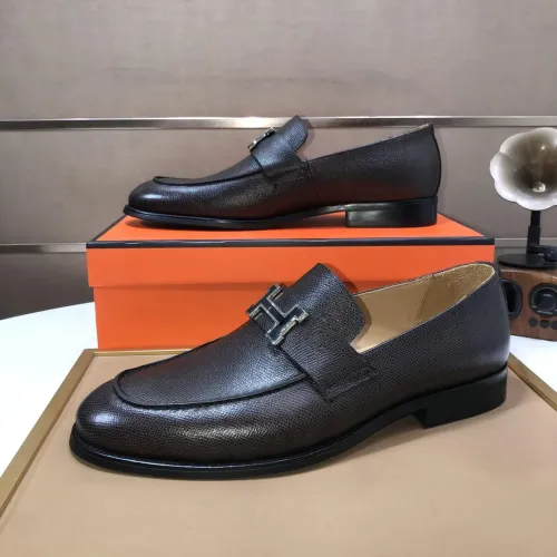 Replica Hermes Leather Shoes For Men #1391925 $98.00 USD for Wholesale