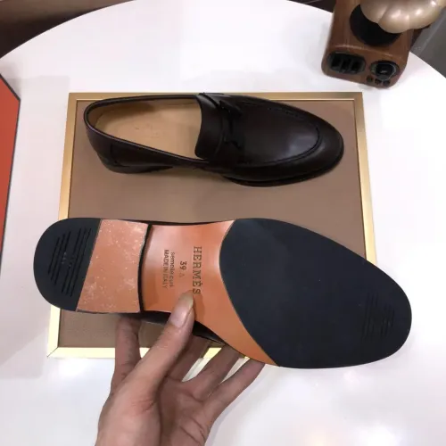 Replica Hermes Leather Shoes For Men #1391938 $98.00 USD for Wholesale