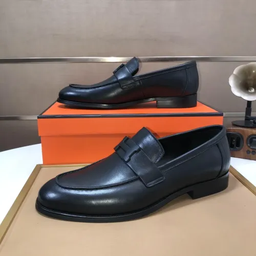 Replica Hermes Leather Shoes For Men #1391939 $98.00 USD for Wholesale