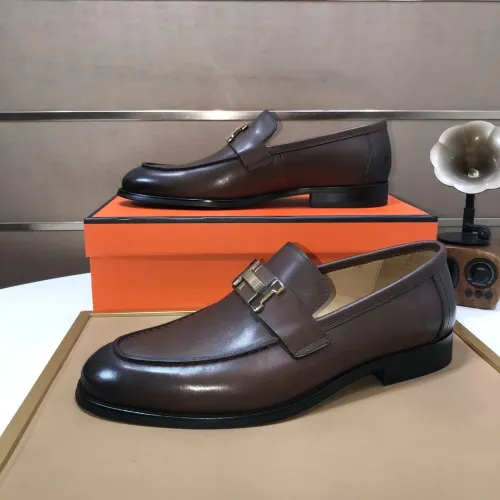 Replica Hermes Leather Shoes For Men #1391949 $98.00 USD for Wholesale