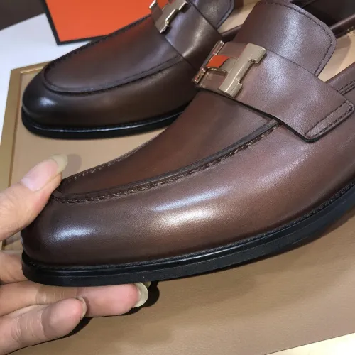 Replica Hermes Leather Shoes For Men #1391949 $98.00 USD for Wholesale