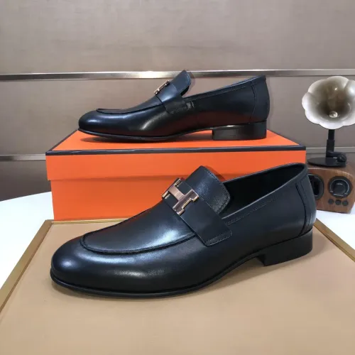 Replica Hermes Leather Shoes For Men #1391950 $98.00 USD for Wholesale