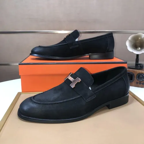 Replica Hermes Leather Shoes For Men #1391951 $98.00 USD for Wholesale