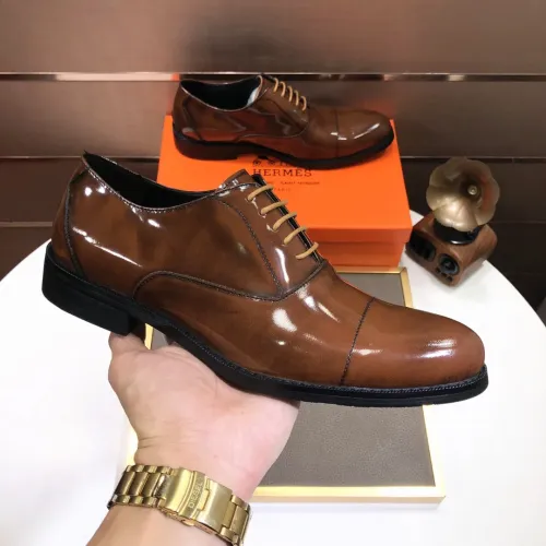 Replica Hermes Leather Shoes For Men #1391963 $88.00 USD for Wholesale