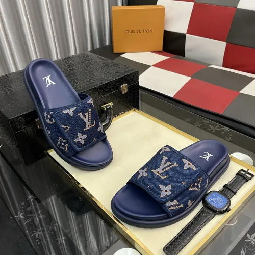 Wholesale Louis Vuitton Slippers For Men #1392034 $64.00 USD, Wholesale Quality Replica Louis Vuitton Slippers