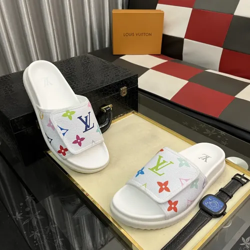 Wholesale Louis Vuitton Slippers For Men #1392036 $64.00 USD, Wholesale Quality Replica Louis Vuitton Slippers
