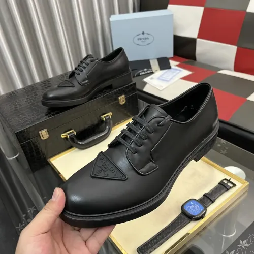Wholesale Prada Leather Shoes For Men #1392042 $115.00 USD, Wholesale Quality Replica Prada Leather Shoes