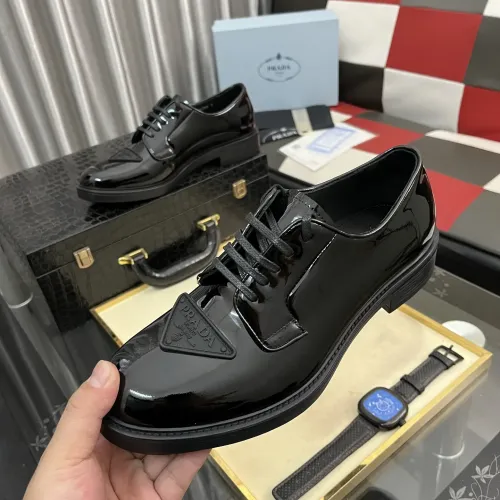 Wholesale Prada Leather Shoes For Men #1392044 $115.00 USD, Wholesale Quality Replica Prada Leather Shoes