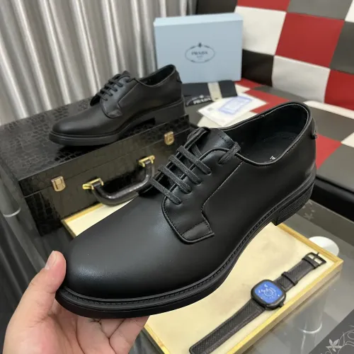 Wholesale Prada Leather Shoes For Men #1392045 $115.00 USD, Wholesale Quality Replica Prada Leather Shoes