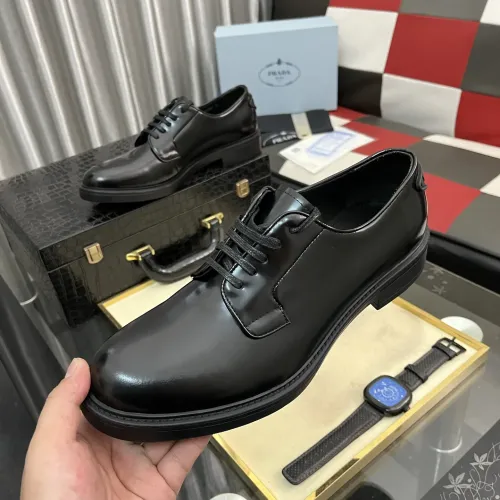 Wholesale Prada Leather Shoes For Men #1392046 $115.00 USD, Wholesale Quality Replica Prada Leather Shoes
