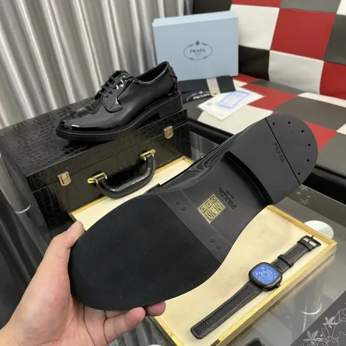 Replica Prada Leather Shoes For Men #1392047 $115.00 USD for Wholesale