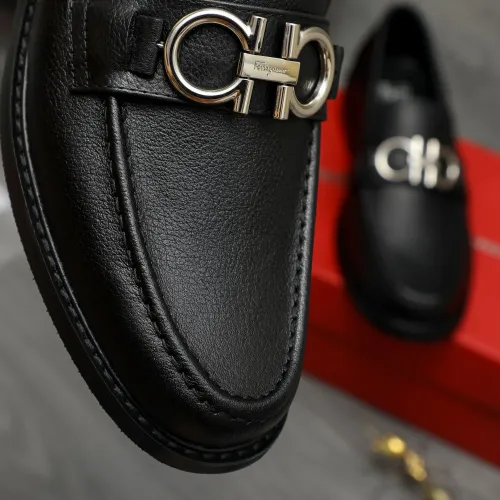 Replica Salvatore Ferragamo Leather Shoes For Men #1392087 $85.00 USD for Wholesale